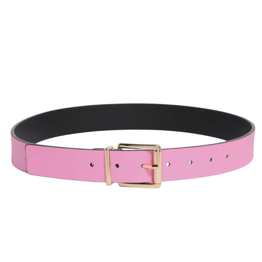 kate spade Pink Reversible Leather Belt with Gold Buckle